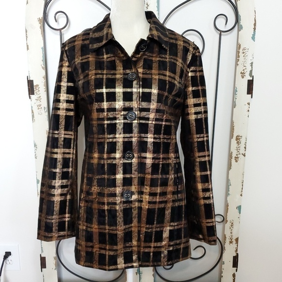 Birch Hill Jackets & Blazers - Birch Hill velvet metallic coat medium